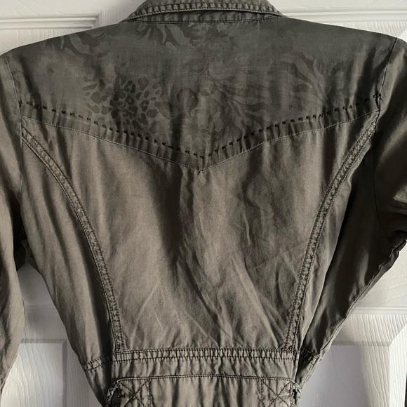 Guess Jeans Cargo Mini Dress in Olive Green - Picture 5 of 8